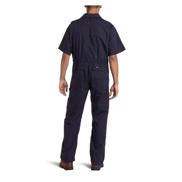 NWT Key Apparel Men's Poplin Unlined Short Sleeve Coverall Navy Size L $80 II116 - Picture 2 of 2